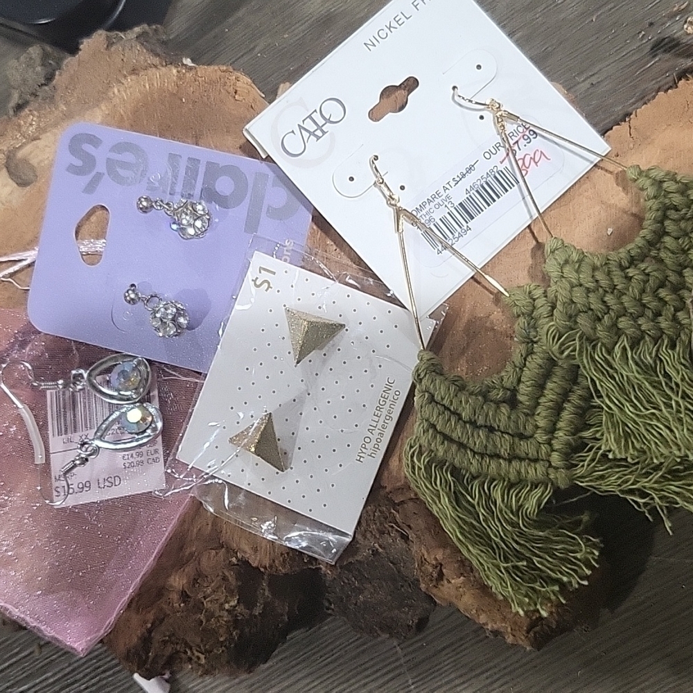 Various New with tags earring Lot 4 pairs